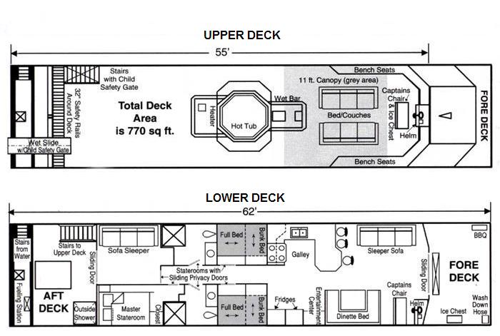 Image of floor plan for SuperCruiser with Hot Tub